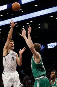 Brook Lopez scored 32 points, but the rest of the Nets were no match for the Boston Celtics on Monday night as Brooklyn’s playoff hopes took a major hit with a 110-91 home loss. AP Photo