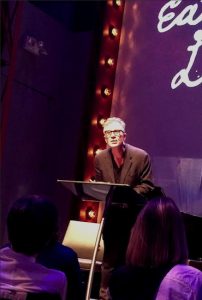 Pulitzer Prize-winning novelist Michael Cunningham spoke at BAM’s Eat, Drink & Be Literary series on Wednesday and shared that he is currently working on a collection of fairy tales. Eagle photo by Samantha Samel