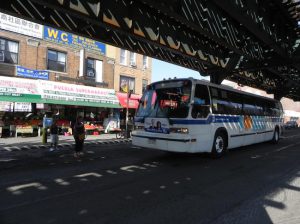 Two Republican lawmakers are pushing the de Blasio Administration to pony up more money for the MTA’s capital plan budget. The photo shows the B1 bus traveling on 86th Street in Bensonhurst. Eagle file photo by Paula Katinas
