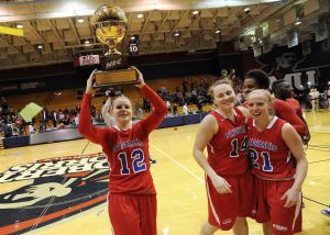Surprise winners of the NEC Tournament, the St. Francis Brooklyn Terriers will now travel to Storrs, Conn., on Saturday night for a first-round NCAA Tournament showdown against top overall seed and two-time defending champion Connecticut. Photo courtesy of SFC Brooklyn athletics