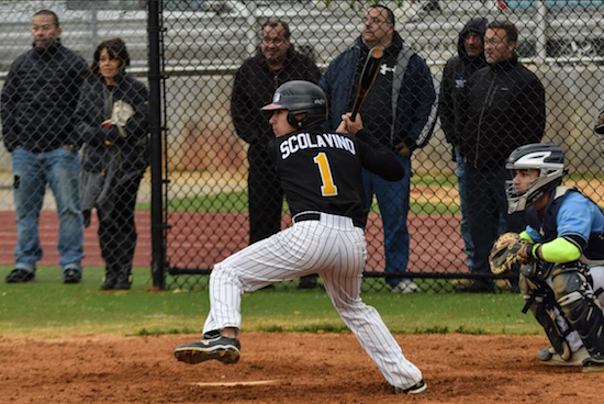 Chris Scolavino was one of three Madison hitters to have two hits and two RBIs as the bats came alive to help Karnbach (not pictured) beat the tough Grand Street Campus. Eagle photo by Rob Abruzzese