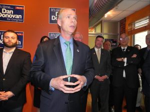 Congressional candidate Dan Donovan says he has “deep concerns” over the framework deal that the Obama Administration has struck with Iran. Eagle photo by Paula Katinas