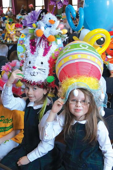 Students had the chance to show off their designing skills when they made their own Easter bonnets. Photo courtesy Saint Patrick Catholic Academy