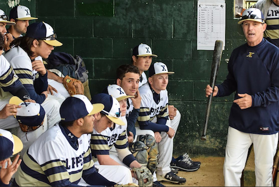 Head coach Frank Del George (right) thinks that Xaverian has enough talent to repeat as city champions, but it’s a matter of the pitching stepping up and the seniors not suffering from senioritis. Eagle photos by Rob Abruzzese