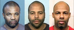 Brothers Brian Gill, left, David Gill, center, and Samuel McIntosh, right, were sentenced Wednesday. Photo courtesy of U.S. Attorney for the Eastern District's Office