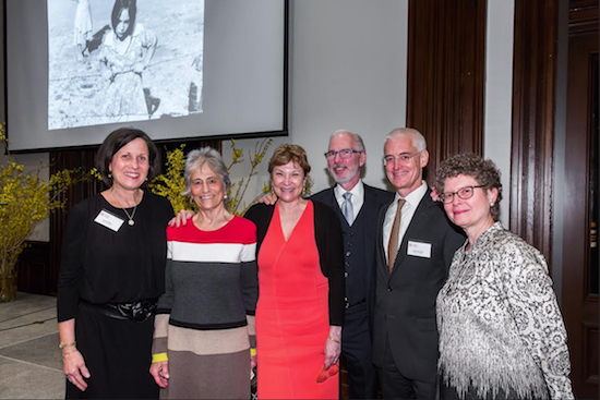 Left to right: Brooklyn Historical Society Trustee Susan Rifkin; Professor of Humanities and History at NYU Dr. Linda Gordon; honorees Joanne Witty, a Director of the Brooklyn Bridge Park Corporation and Eugene Keilin, co-founder of KPS Capital Partners, LP and Keilin & Co. LLC.; Brooklyn Historical Society Board Chair James Rossman and Brooklyn Historical Society President Deborah Schwartz. Photos: Scott Rudd Photography