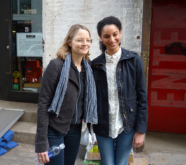 Jodie Foster and fan. Eagle photos by Mary Frost