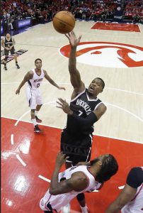 Joe Johnson and the Nets will try to stave off elimination against the top-seeded Atlanta Hawks Friday night at Downtown’s Barclays Center. AP photo