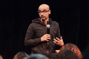 Junot Díaz, the Pulitzer Prize-winning author of “The Brief Wondrous Life of Oscar Wao,” spoke at St. Francis College in Brooklyn Heights on Thursday.