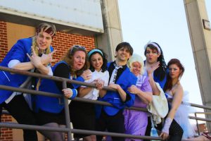Here’s the cast that will bring the Narrows Community Theater production of “The Wedding Singer” to life. Pictured are Josh Vidal, Allison Greaker, Kristen Antonelle, Max Baudisch, Dawn Hansen, Dalles Wiles and Amanda Szymczak (left to right). Photo by Jennifer Sullivan, Mijola Photography
