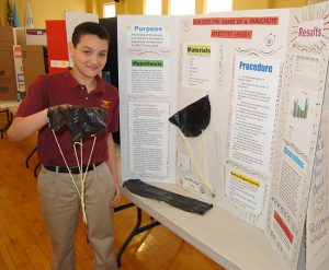 Yousef Hasan-Hafez made parachutes as part of his science project.