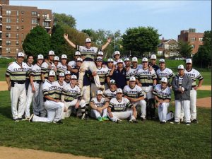 Rob Amato pitched the first perfect game in Xaverian’s history when the Clippers beat Molloy High School 7-0 on Monday. Photo courtesy of Dionne Vargas.