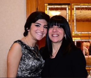 Maria Lieggi (left), pictured with her mother, also named Maria, spoke of the importance of blood donation at a dinner hosted by Brooklyn Bishop Nicholas DiMarzio. Photo courtesy Bishop Kearney High School