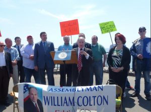 Assemblymember Bill Colton charges that the construction site where a new trash pant is being built contains violations. Photo courtesy Colton’s office