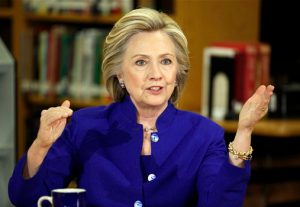Hillary Clinton was in Brooklyn Heights on Thursday. AP Photo/John Locher, File