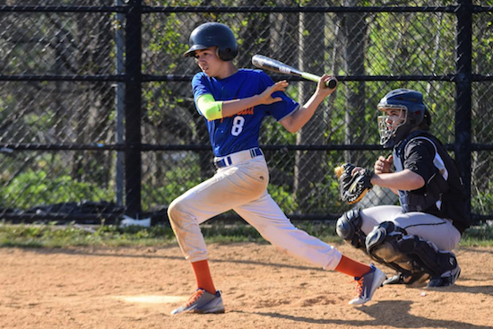 Even though he's just a freshman, Matt Solano is leading all of Brooklyn Public School Athletic League hitters with a .692 batting average and is the second best hitter in the entire city. Eagle photos by Rob Abruzzese