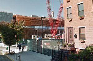 A new school is going up on the corner lot in the Atlantic Yards area at Sixth Avenue and Dean Street, shown above.  Photo: Map data ©2015 Google