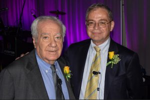 The Brooklyn Hospital Foundation drew a crowd of about 1,000 people at the Marriot Hotel in Downtown Brooklyn for its 2015 Founders Ball to help raise money and to recognize its three honorees. Shown are Dino J. Veronese, chairman of the Brooklyn Hospital Foundation, and Carlos P. Naudon, chairman of the Brooklyn Hospital Center. Eagle photos by Rob Abruzzese