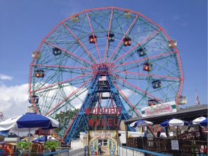 Come on down to Coney Island, home of the Wonder Wheel, to see high-profile art curator and dealer Jeffrey Deitch's Coney Art Walls project. Eagle photos by Lore Croghan