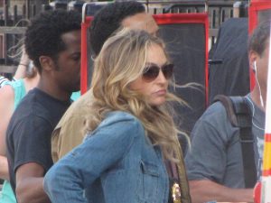 That's Drea de Matteo in "Shades of Blue," a new NBC TV series. Photo by Tony Ciccotto