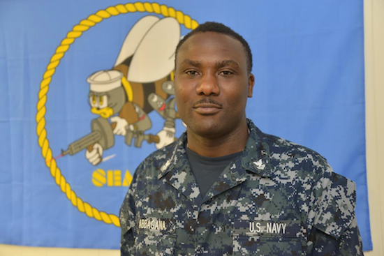 Petty Officer 2nd Class Mohammed Abbagana is serving in Gulfport, Mississippi. Photo courtesy U.S. Navy