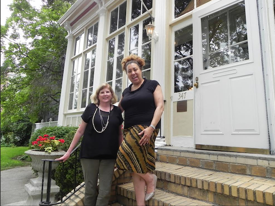 Akwaaba Mansion owner Monique Greenwood (right) says she thought Megan Scannell was just another guest when she arrived at the bed-and-breakfast. A chat soon changed her mind. Eagle photos by Paula Katinas