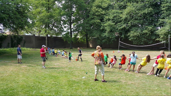 Students enjoyed a game of tug-of-war during the Field Day on the grounds of the school. Photo by John Abi-Habib
