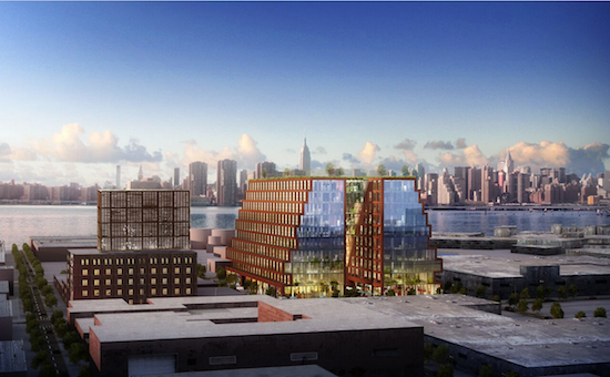 An office building called the Williamsburg Generator is planned for a massive site at 25 Kent Ave. Rendering by Gensler