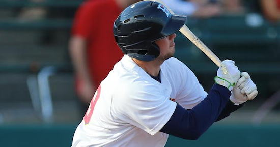Despite crushing his first homer of the summer, reigning NCAA long ball leader David Thompson was unable to drive Brooklyn to victory in West Virginia on Tuesday night. Photo courtesy of the Brooklyn Cyclones