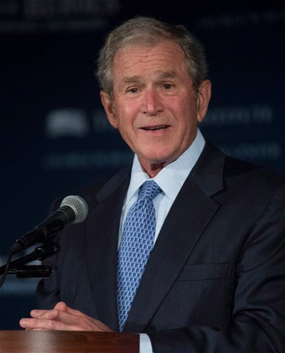 Former President George W. Bush celebrates his birthday today. AP Photo/Molly Riley