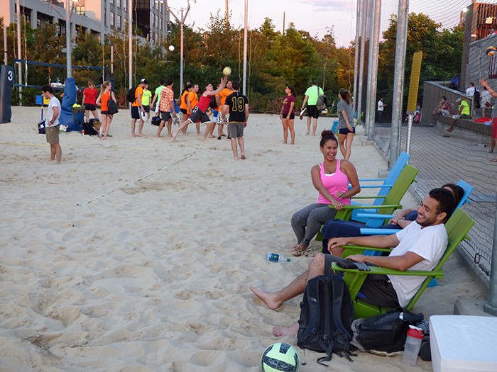 On Saturday, check out the coed beach volleyball tournament.
