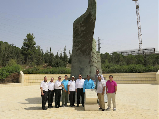 The delegation paid a visit to Israel’s official 9/11 memorial, located in Jerusalem. Photo courtesy of Councilman David Greenfield’s Office