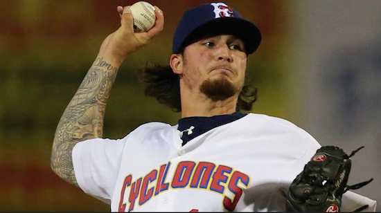 Andrew Church pitched 6 2/3 strong innings Sunday, but the Cyclones didn't have a prayer against Hudson Valley due to their league-worst offense and porous defense. Photo courtesy of Brooklyn Cyclones