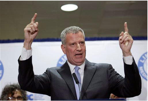 NYC Mayor Bill de Blasio. AP Photo/Seth Wenig