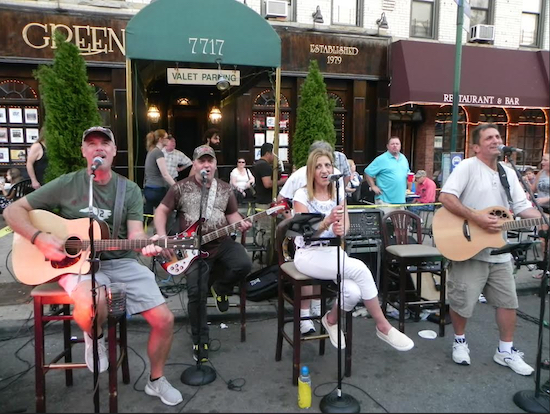 Third Avenue was lined with outdoor cafes that stretched into the street during Summer Stroll on 3rd on Friday night, including this one outside Blue Agave restaurant. Eagle photos by Paula Katinas