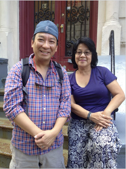 Jack Seng (left) and Leng Tan of the Hainan Association are in a group that spearheaded opposition to the association's sale of 86 Schermerhorn St. Eagle photo by Lore Croghan