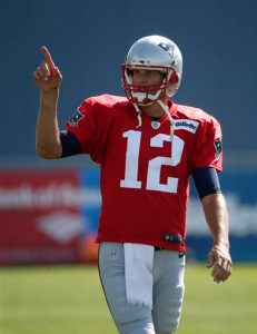New England Patriots Quarterback Tom Brady celebrates his birthday today. AP Photo/Michael Dwyer