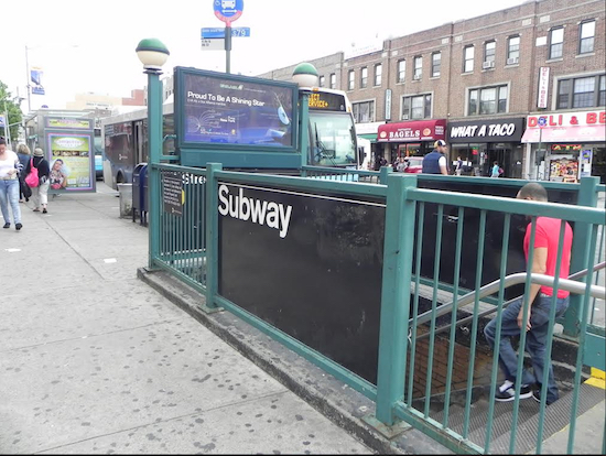 Plans for the construction of a street-level elevator to accommodate subway riders seeking access to the underground R train station at 86th Street are included in the MTA’s 2015-2019 Capital Plan. Eagle file photo by Paula Katinas