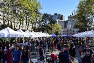 The turnout for Sunday's tenth Annual Brooklyn Book Festival is estimated at 40,000. Eagle photo by Rob Abruzzese