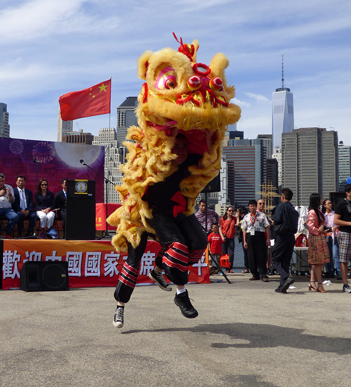 Lion dances, moon cakes, a children’s lantern parade and tabletop diplomacy were some of the highlights of the Autumn Moon Festival at Brooklyn Bridge Park on Saturday. Photo by Mary Frost