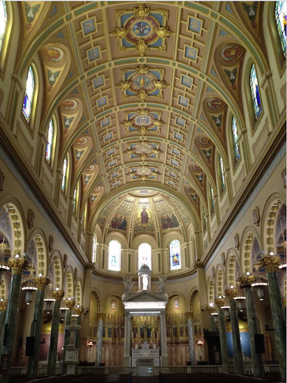 The Co-Cathedral of St. Joseph in Prospect Heights looks so fine, it could play host to the Pope on a moment's notice. Eagle photos by Lore Croghan