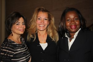 The Brooklyn Women's Bar Association honored Angelicque Moreno (center) during its annual membership party on Wednesday. Also pictured is President Helene Blank and past President Hon. Sylvia Hinds-Radix. Eagle photos by Mario Belluomo