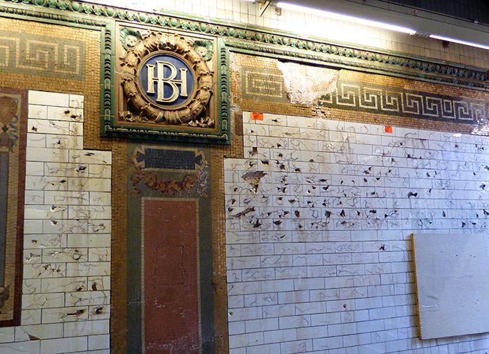 The Borough Hall subway station in Downtown Brooklyn was ranked as the second worst in a district survey conducted by state Sen. Daniel Squadron. Squadron was following up on complaints from constituents. Photo by Mary Frost