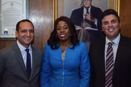 From left: Daniel Antonelli, Kaylin L. Whittingham and Richard A. Klass discussed something that can be tricky for many attorneys — how to properly break up with clients. Eagle photo by Rob Abruzzese