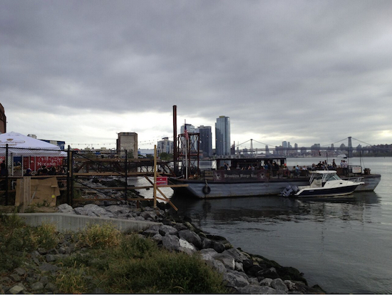Brooklyn Barge Bar is an interesting new sight in Greenpoint. Eagle photos by Lore Croghan