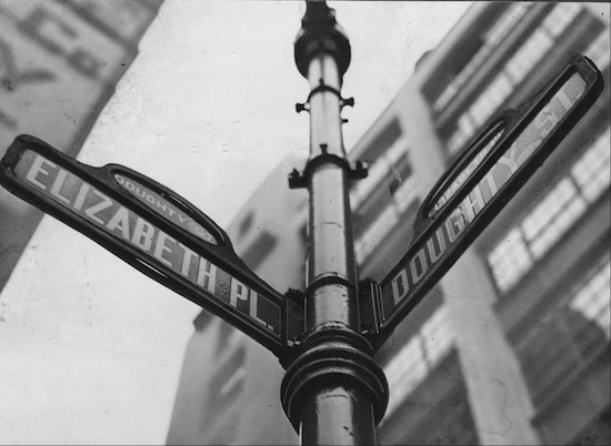 Corner of Elizabeth Place and Doughty Street, Brooklyn Heights, 1940. Photos courtesy of the Brooklyn Collection, Brooklyn Public Library