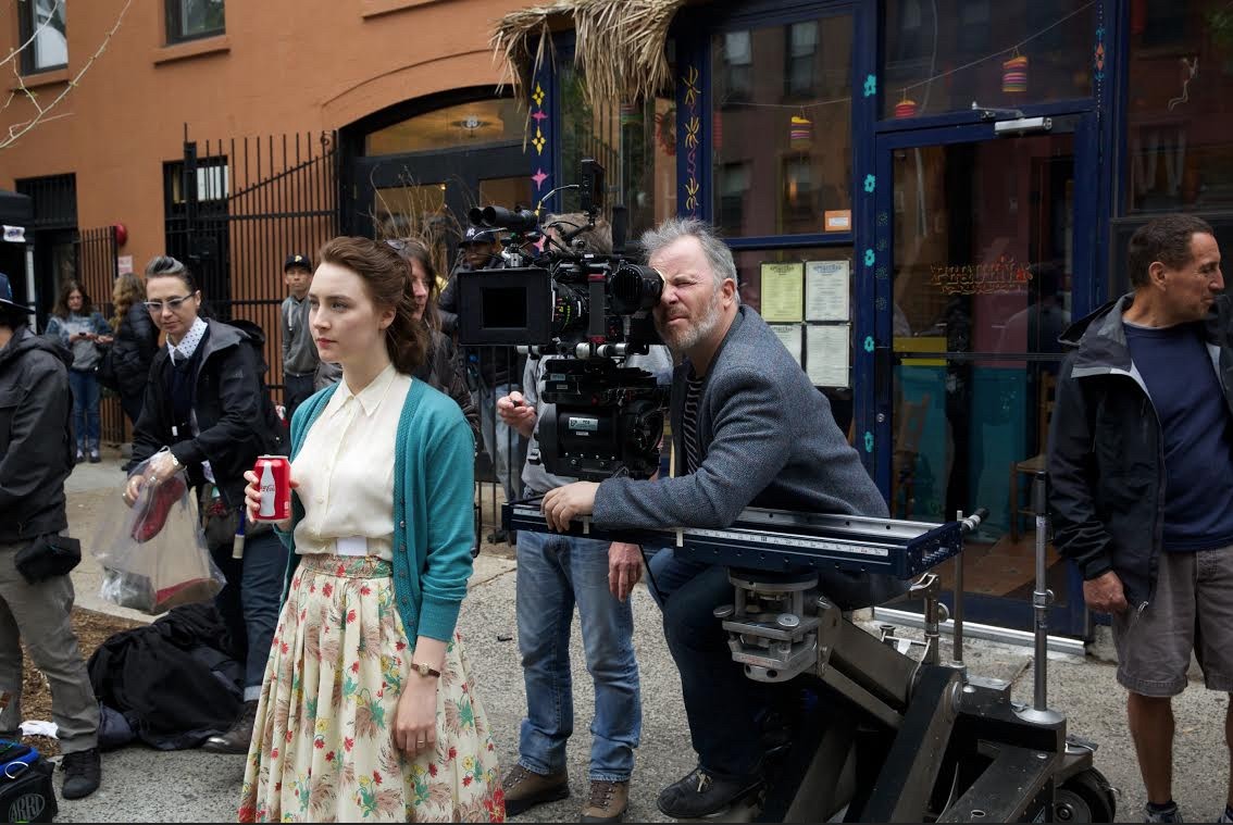 Director of Photography Yves Bélanger and Saoirse Ronan on the movie’s set.