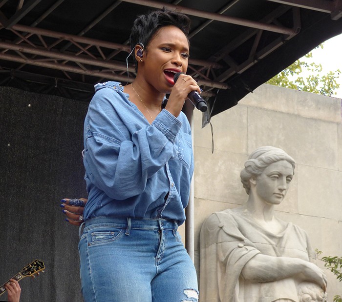 Grammy-winner Jennifer Hudson thrilled with her electrifying performance. Photo by Mary Frost