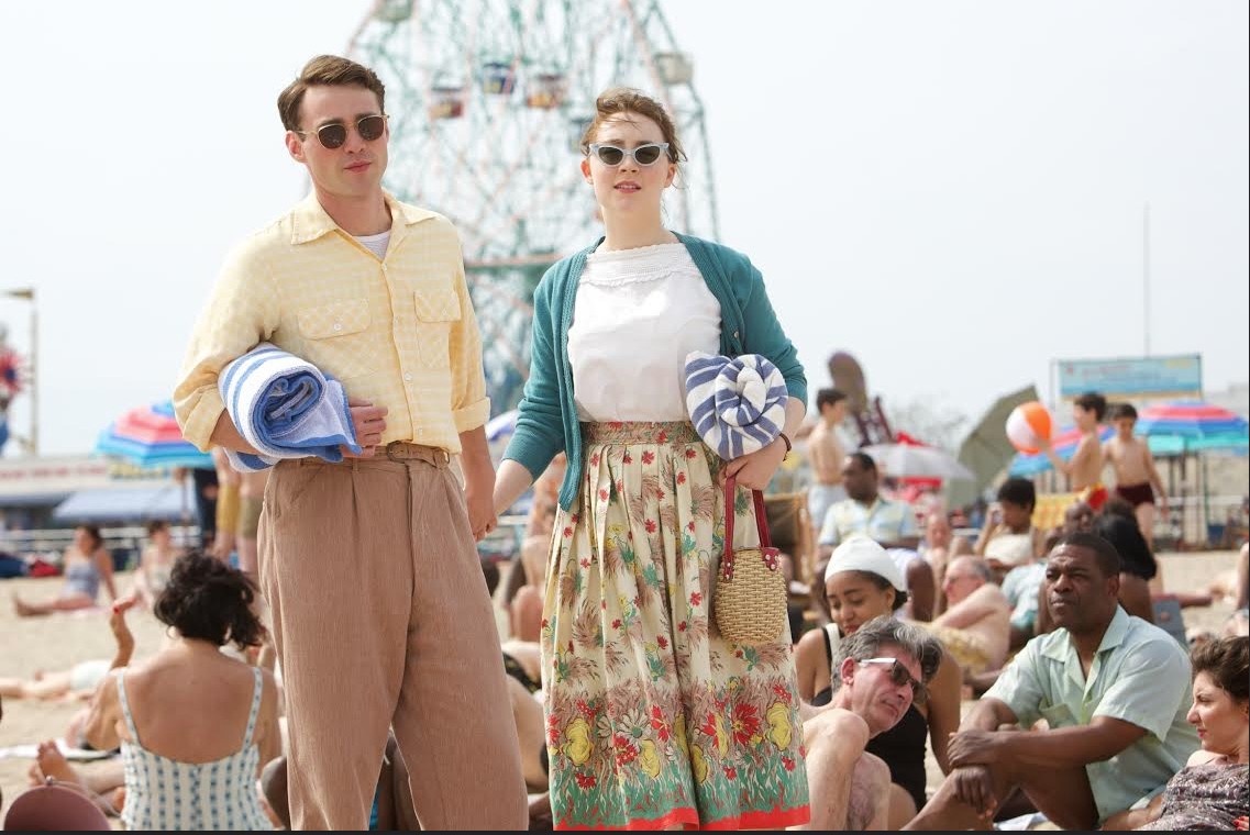 Emory Cohen as "Tony" and Saoirse Ronan as "Eilis Lacey" in “BROOKLYN.” Photos by Kerry Brown, courtesy of Fox Searchlight Pictures