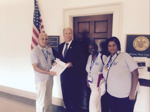 U.S. Rep. Dan Donovan, who met with cancer refunding advocates at his Washington D.C. office, co-sponsored a bill to increase funding. Photo courtesy of Donovan’s office